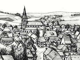 La montée de l’eglise à Hochfelden