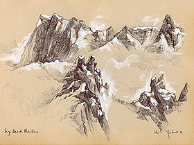 Blaitière – les Grandes Jorasses
